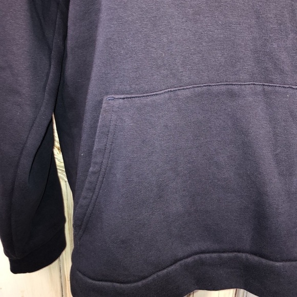 Adidas Navy Blue Pullover Hoodie Sweatshirt - Picture 4 of 6